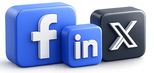Facebook, LinkedIn, and X clone packages