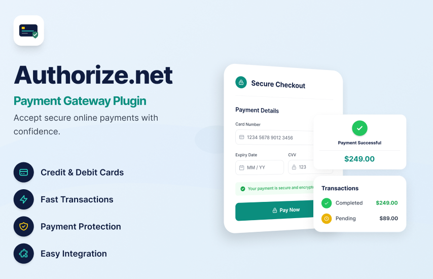 Authorize.net Payment Gateway Plugin