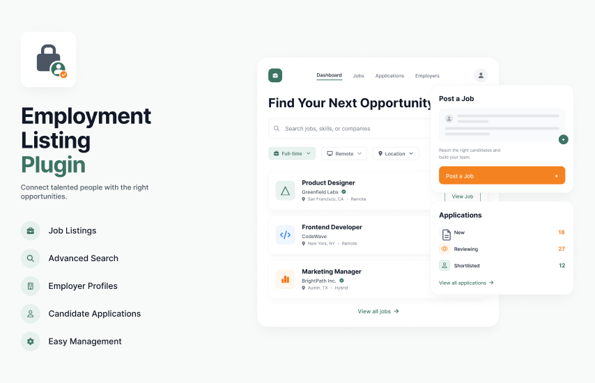 Employment Listing Plugin