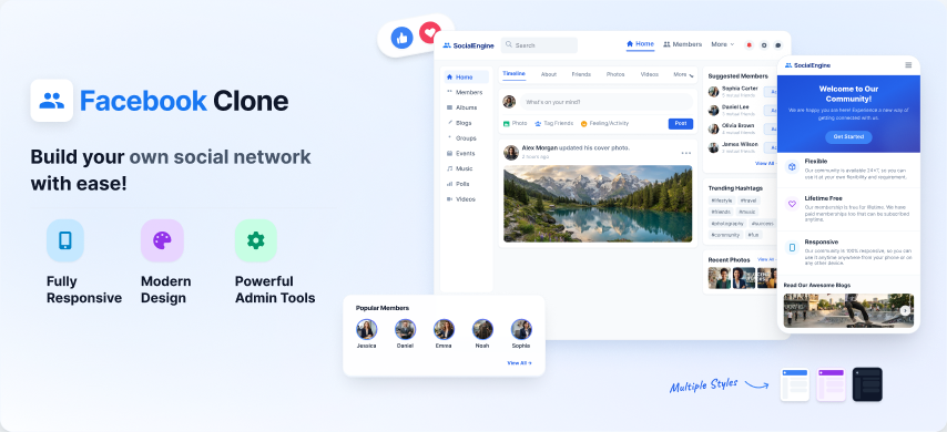 Facebook Clone Theme