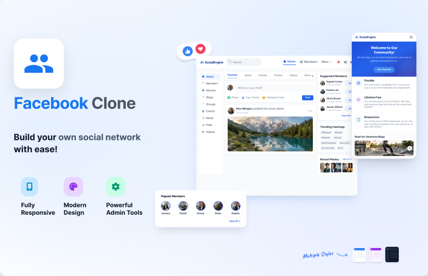 Facebook Clone Theme
