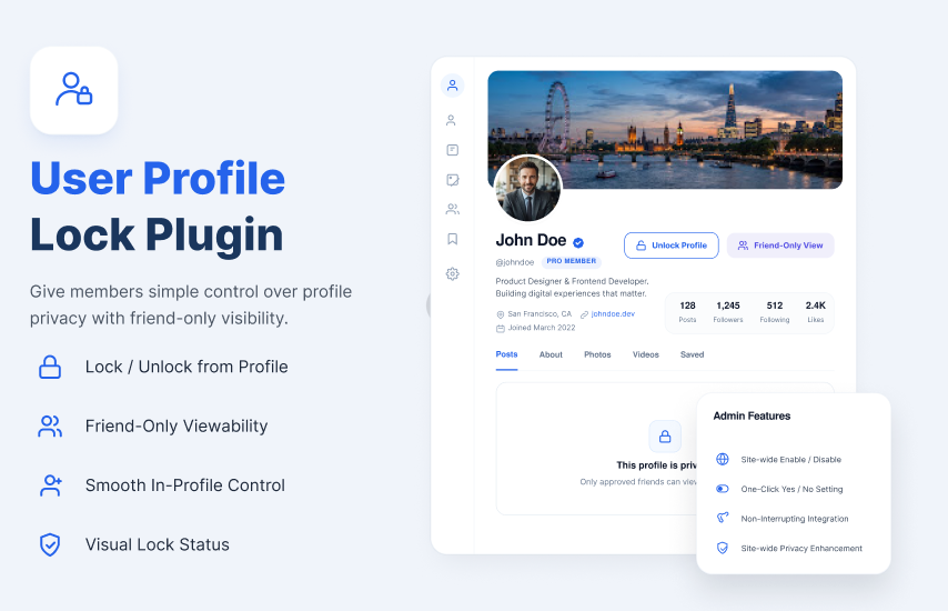 User Profile Lock Plugin