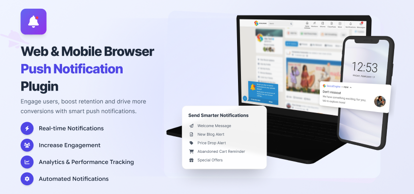 Web & Mobile Browser Push Notification Plugin