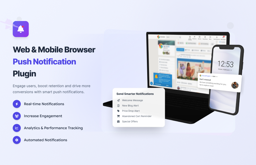 Web & Mobile Browser Push Notification Plugin