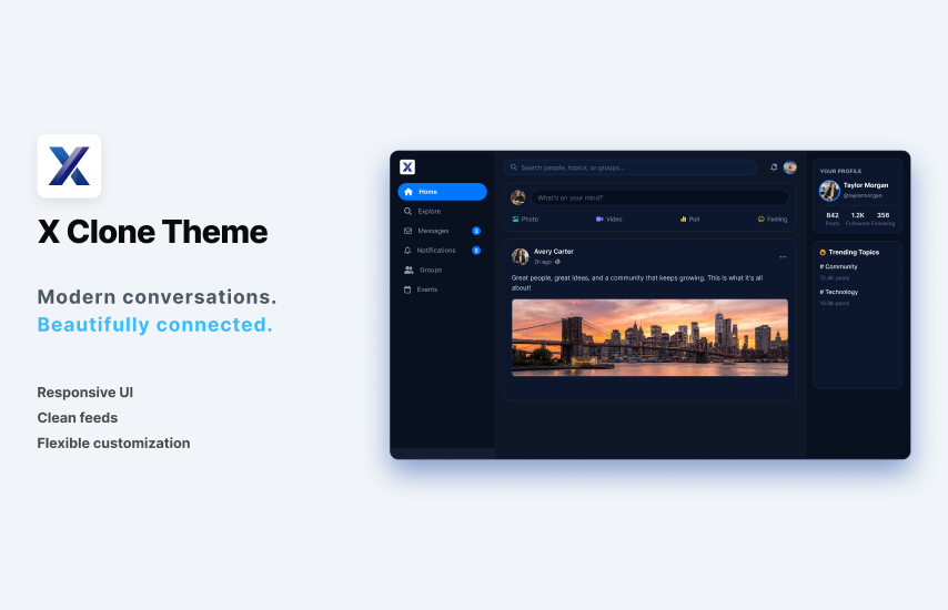 X Clone Theme