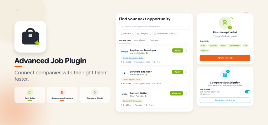 Advanced Job Plugin