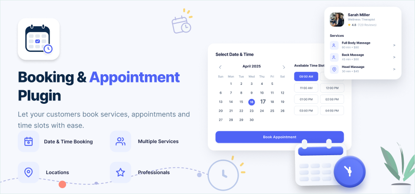 Booking & Appointments Plugin