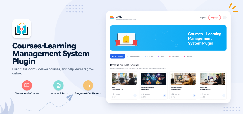 Courses – Learning Management System Plugin