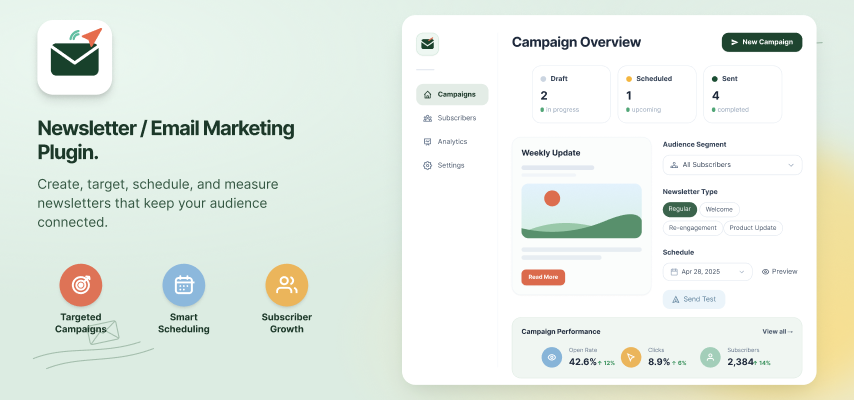 Newsletter / Email Marketing Plugin