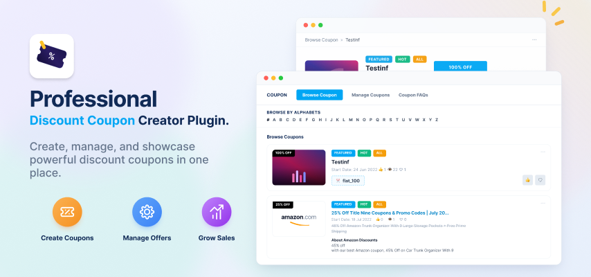 Professional Discount Coupon Creator Plugin